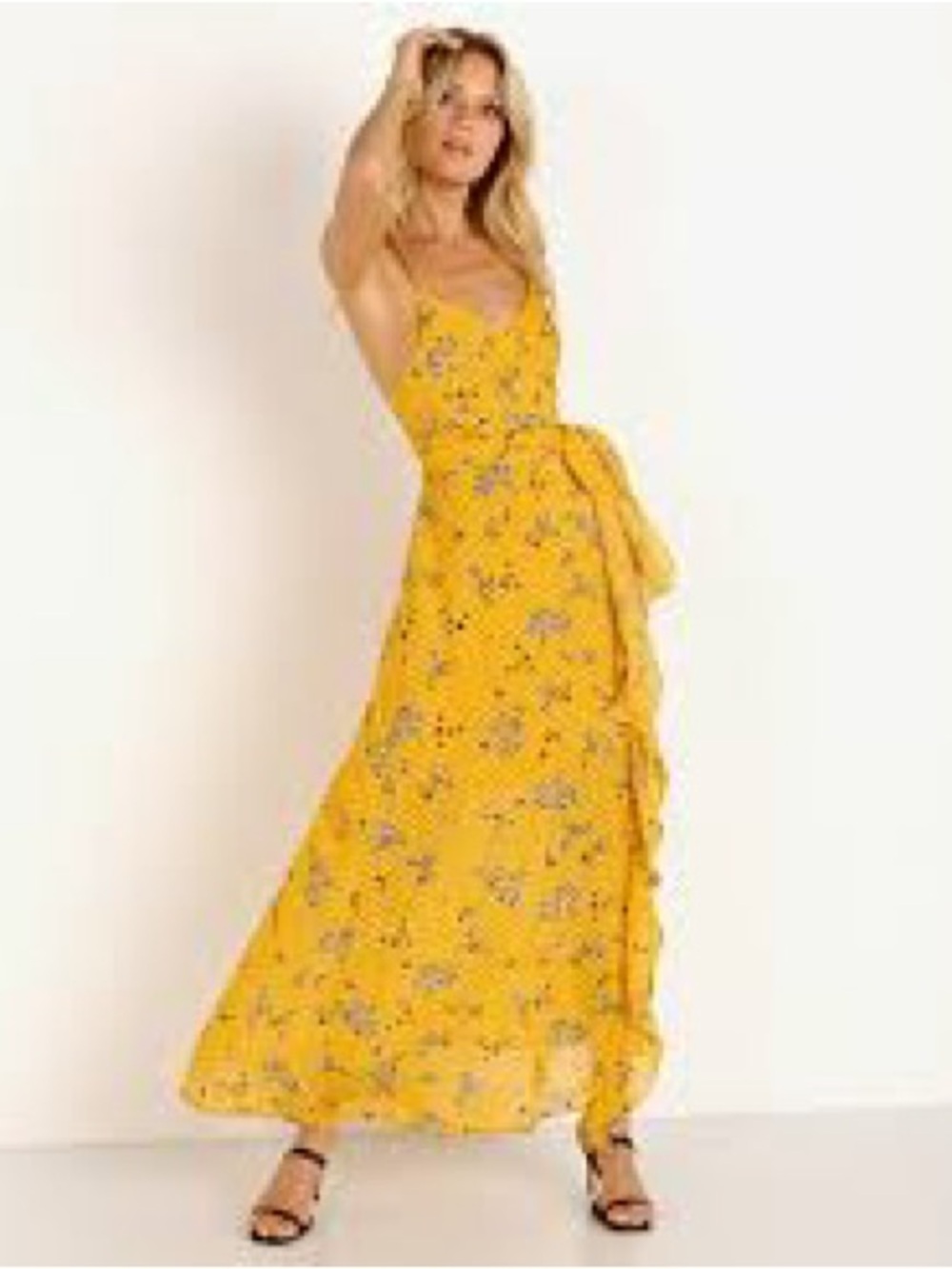 NWT ASTR the Label Bette Maxi Dress in Marigold Multi Floral Maxi Dress Size S - Picture 1 of 6